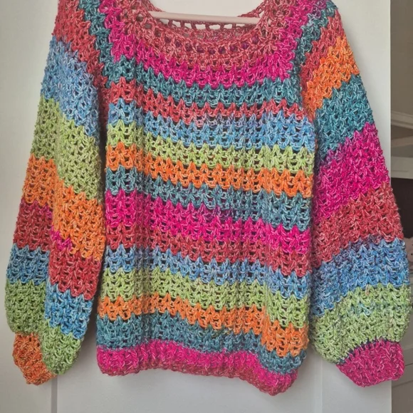 Multicolor Crochet Sweater - Picture 9 of 10